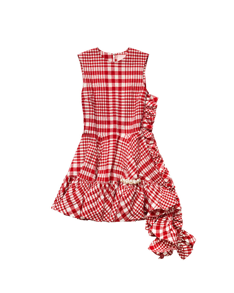 H&m pink outlet plaid dress